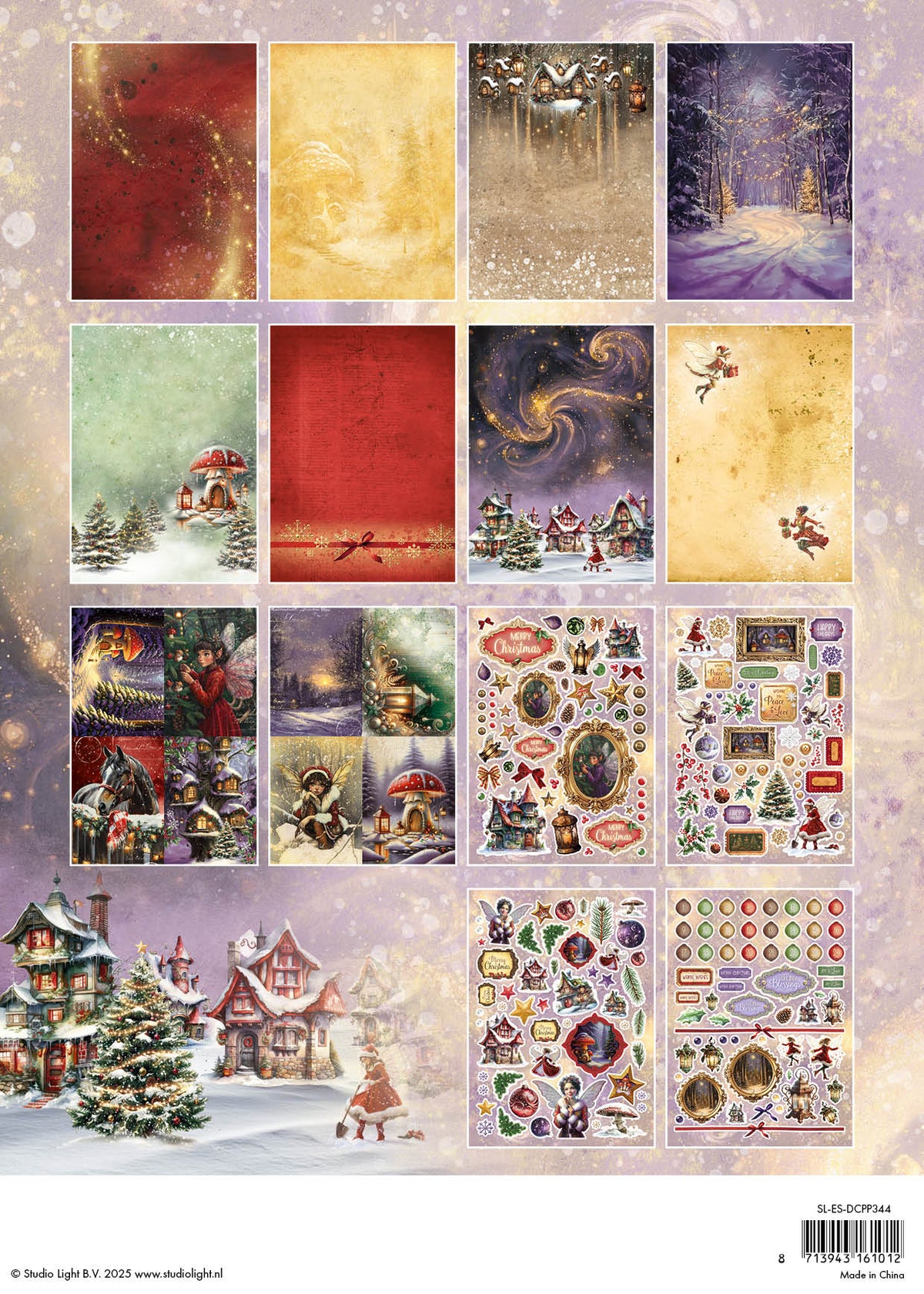 SL Die-Cut Paper Pad Fairy Christmas Essentials 28 Sheets