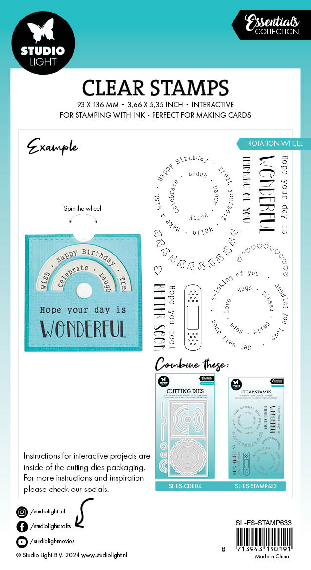 SL Clear Stamp Rotation Wheel Essentials 11 PC