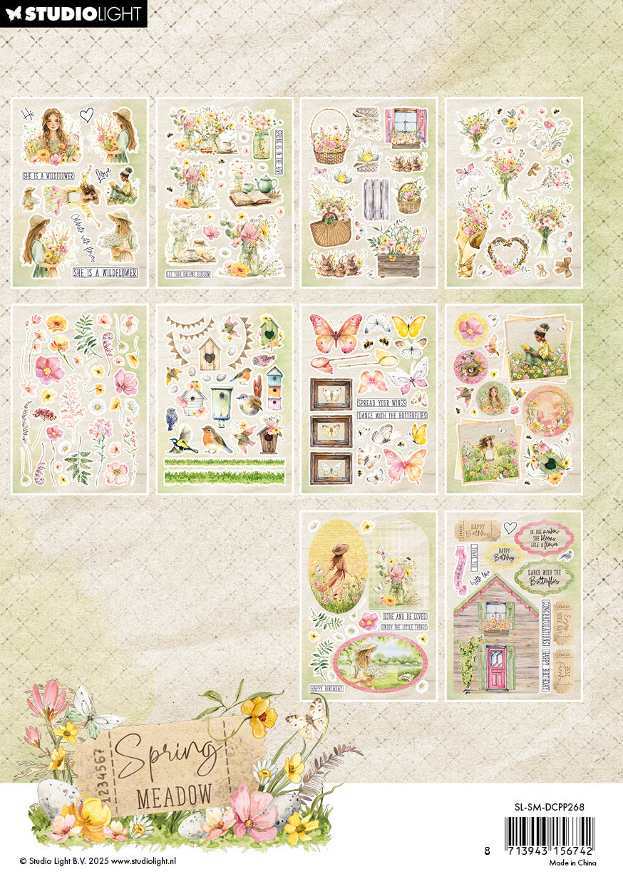 SL Die-Cut Paper Pad Paper Elements Spring Meadow 20 SH