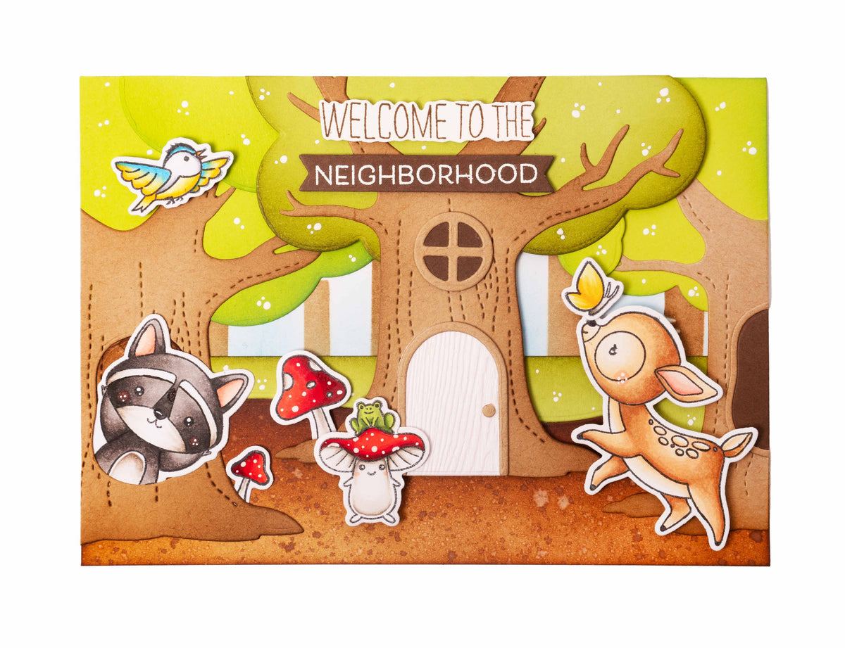 SL Stamp & Cutting Die Forest friends Sweet Stories 152x220x3mm 17 PC nr.75