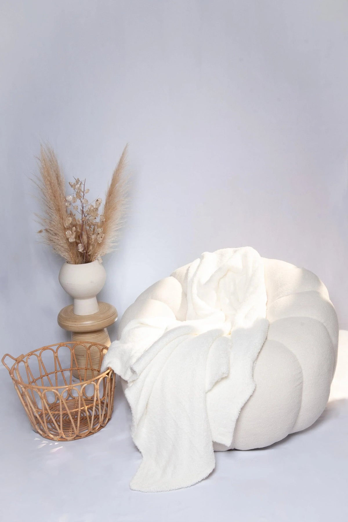 Sunset Snuggles White Solid Extended Throw, 54 x 76 in