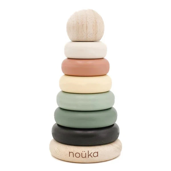 Noüka Wood and Silicone Stacker-Storm Tower