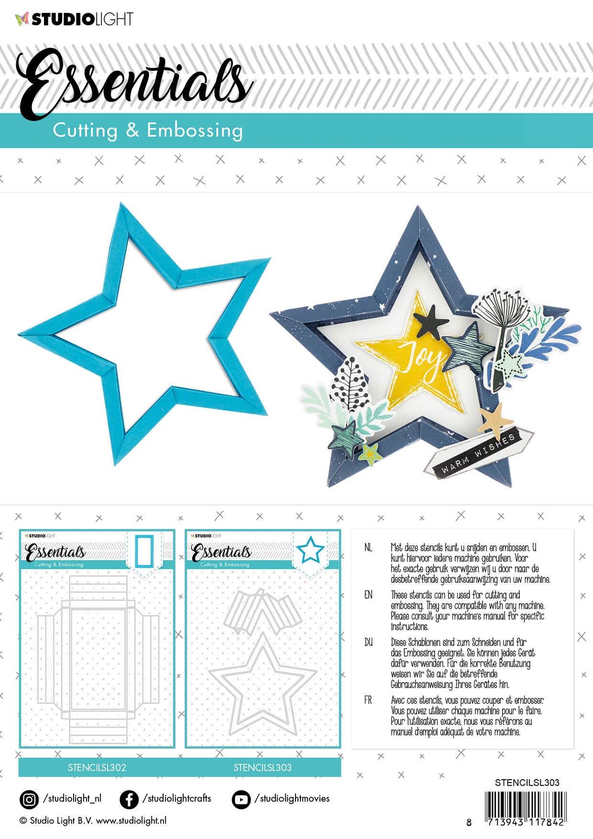SL Cutting & Embossing Die Big Frame Box Essentials 152x202mm nr.303