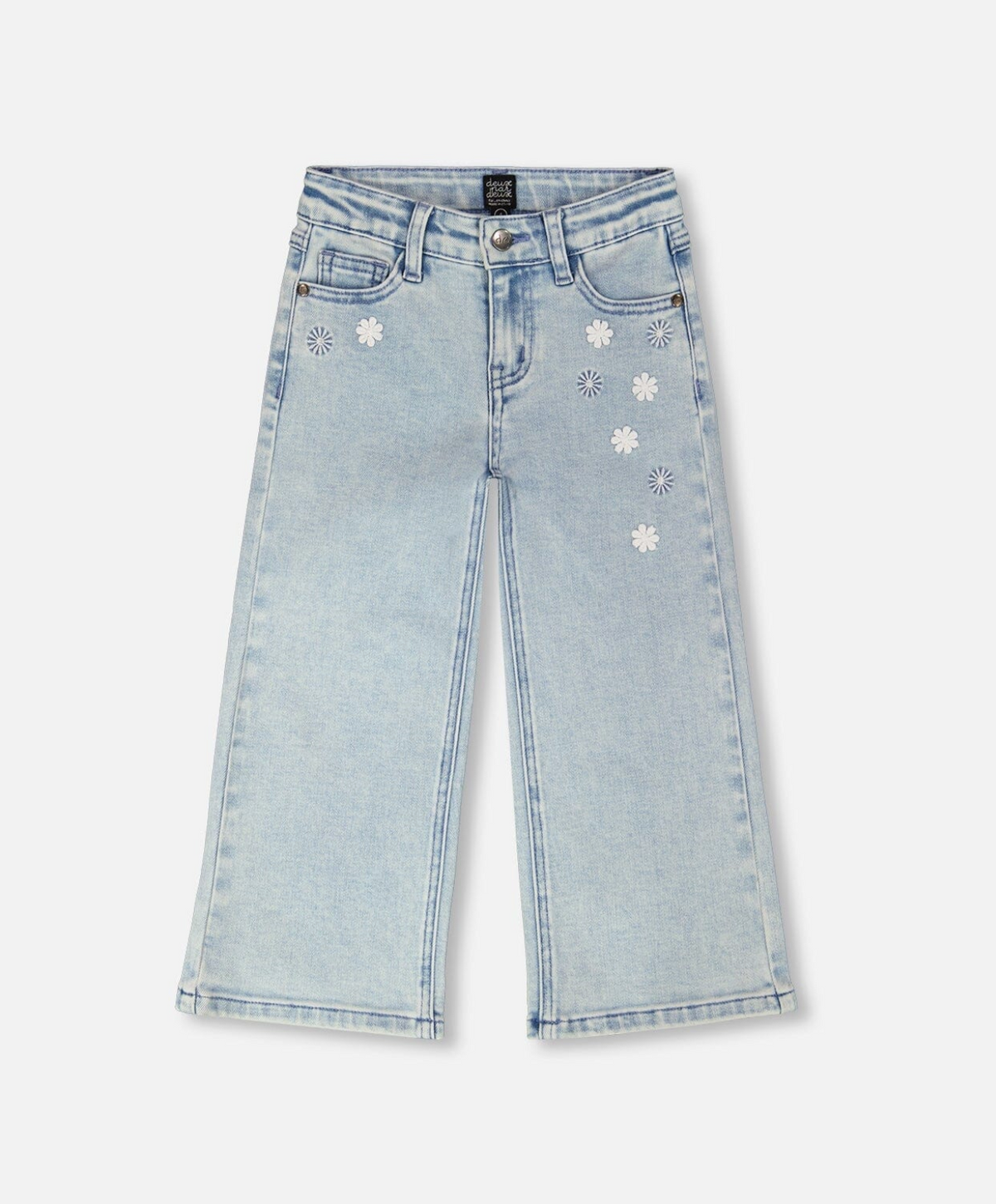 Deux Par Deux Wide Leg Jeans, Light Blue Denim