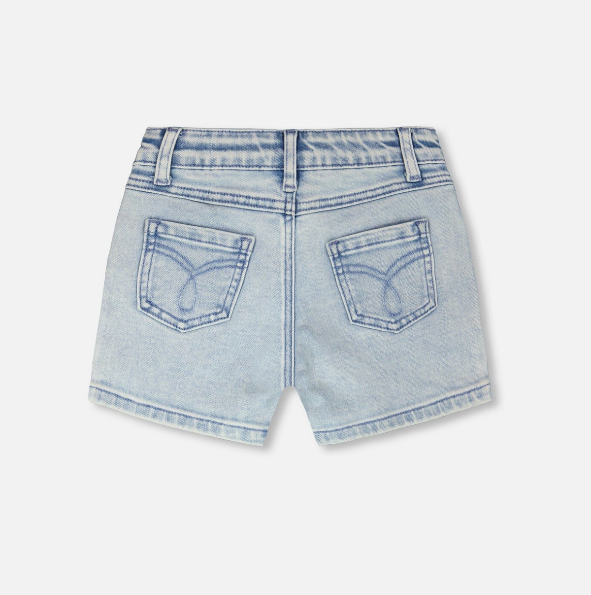 Deux Par Deux Denim Shorts, Light Blue Denim