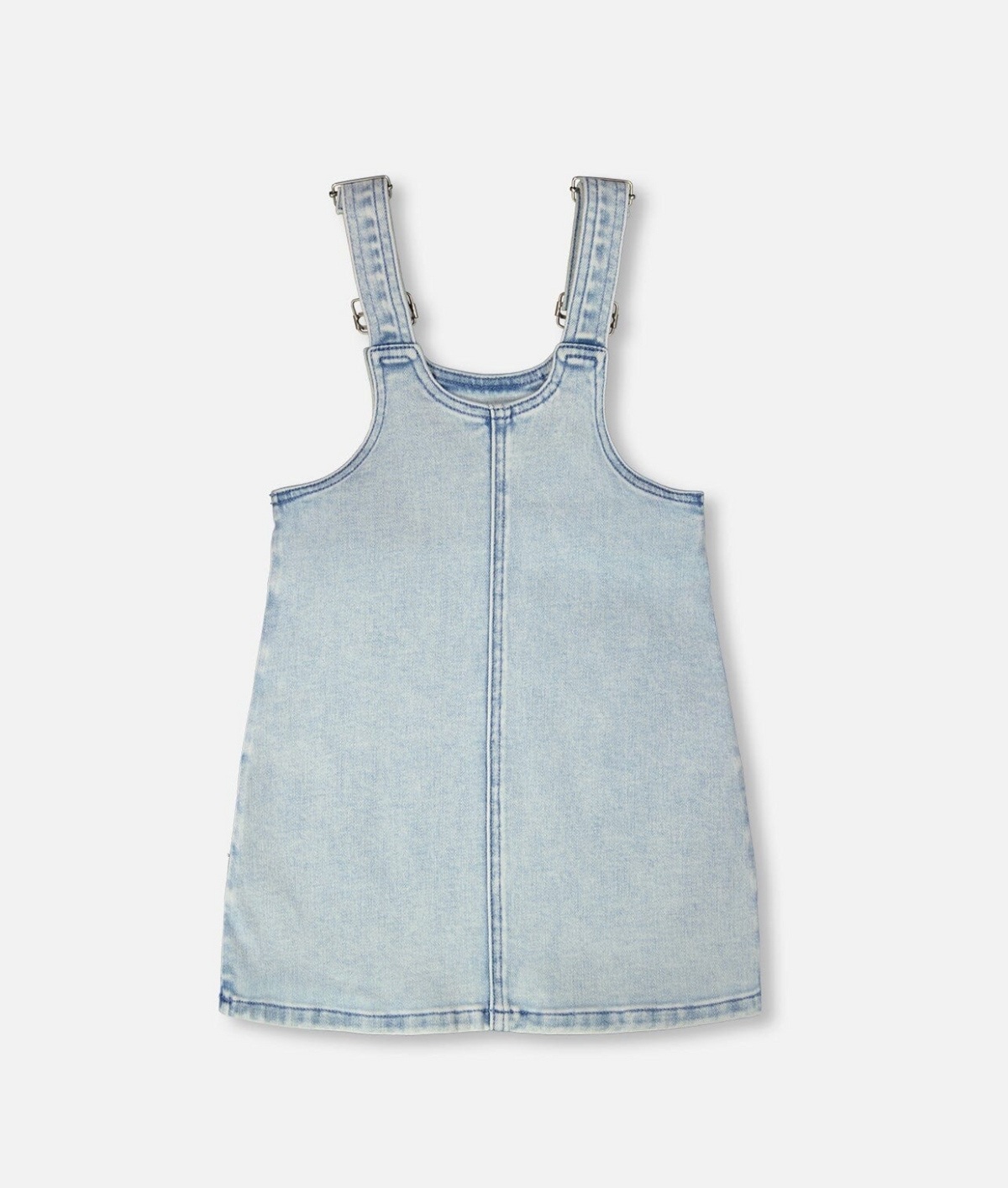 Deux Par Deux Denim Overall Dress, Light Blue Denim