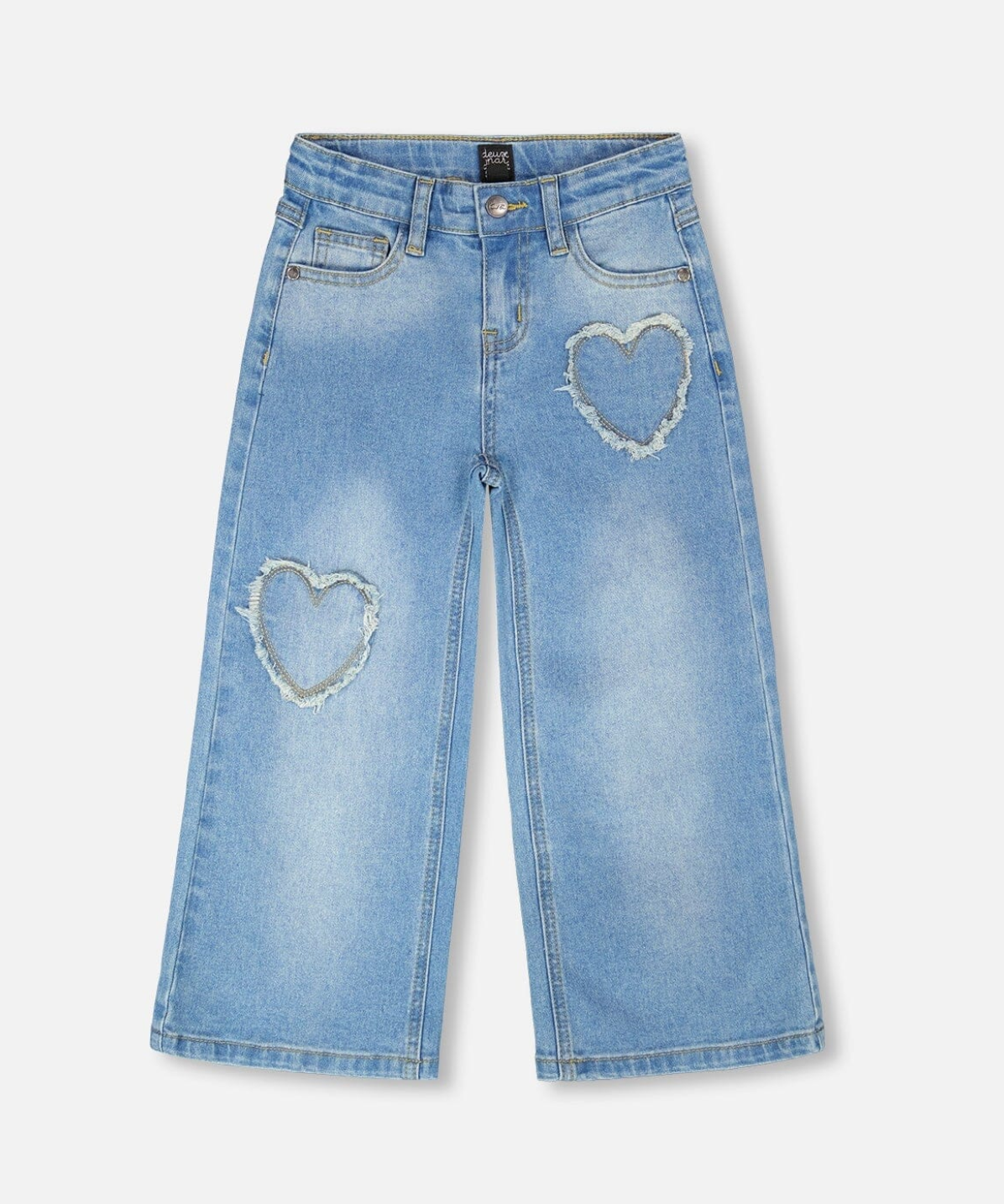 Deux Par Deux Wide Leg Jeans, Light Denim
