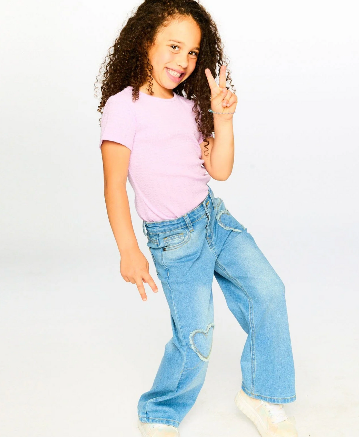 Deux Par Deux Wide Leg Jeans, Light Denim