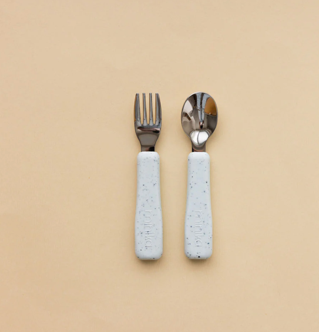 Stainless Steel Toddler Fork and Spoon Set