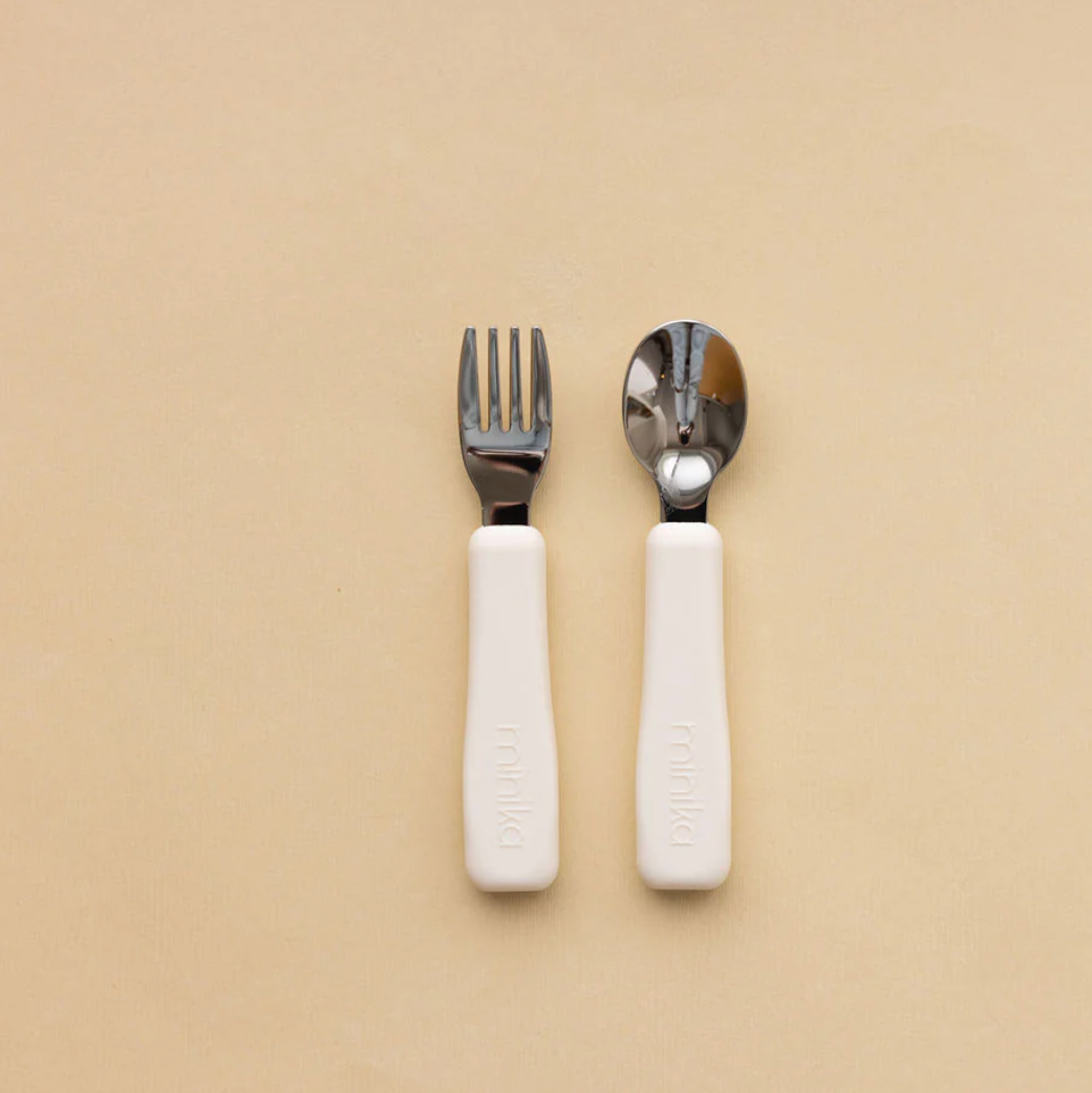 Stainless Steel Toddler Fork and Spoon Set