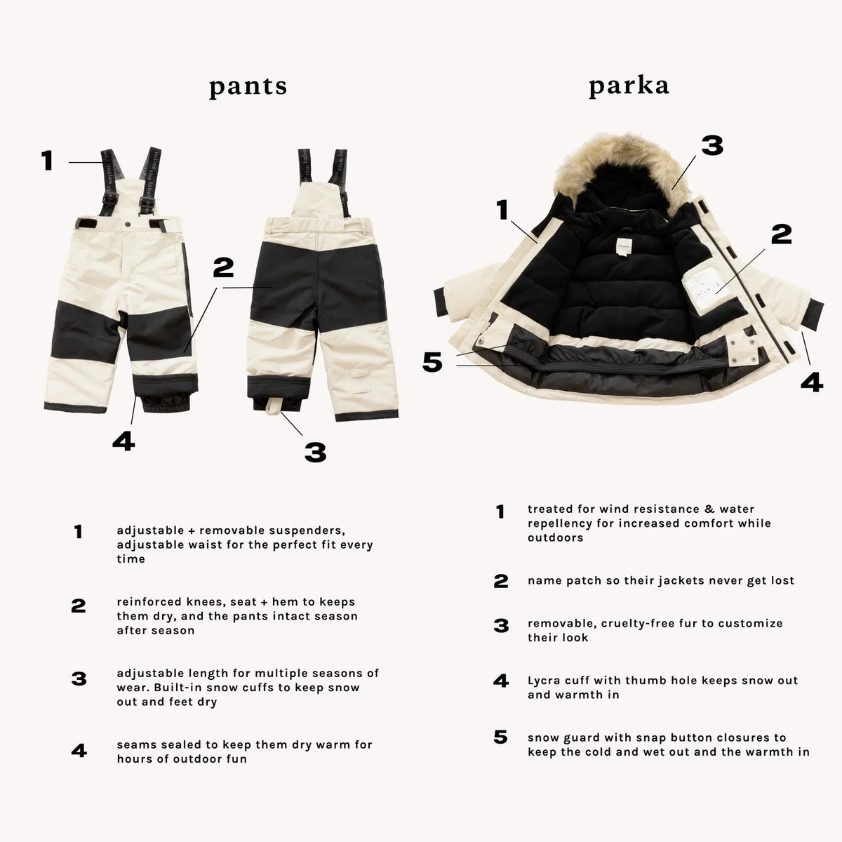 Miles The Label Snowpants, Black