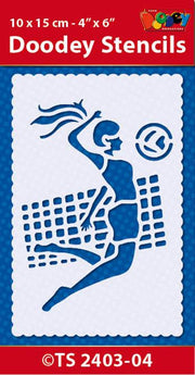 Stencil 10x15 cm Volleyball
