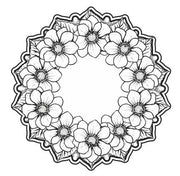 Creative Expressions Julia's Magnolia Circle Posy Pre-cut stamp