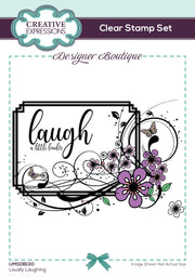 Creative Expressions Designer Boutique Loudly Laughing 6 in x 4 in Clear Stamp Set