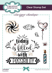 Creative Expressions Designer Boutique Possibility 6 in x 4 in Stamp Set