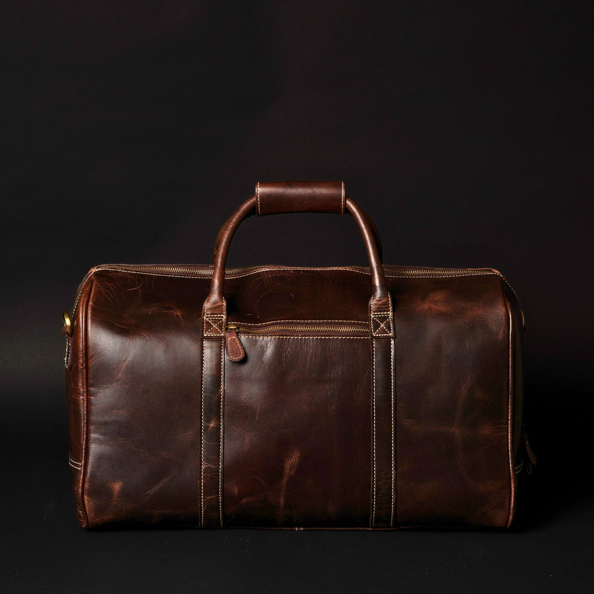NAB Leather The Wayfarer Full-Grain Leather Duffle Bag, Brown