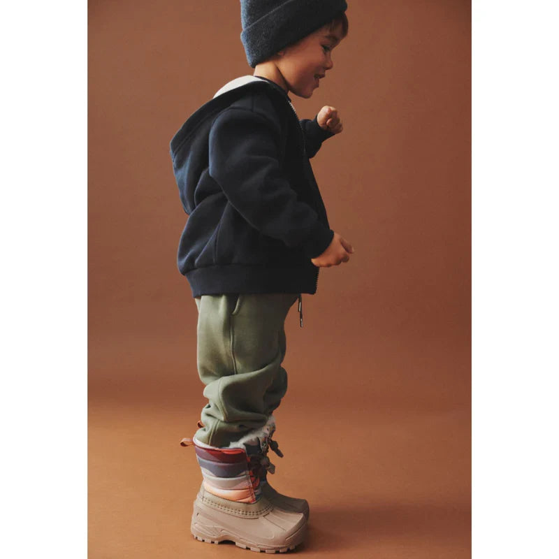Wheat Francis Zip Hoodie, Navy