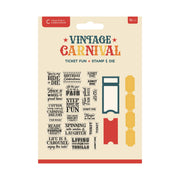 Vintage Carnival Stamp & Die - Ticket Fun