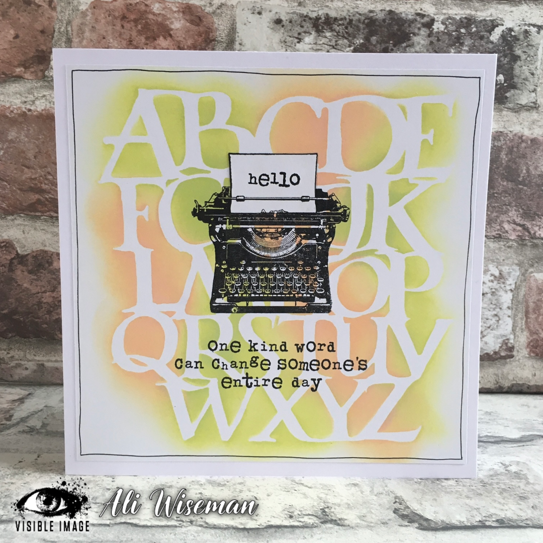 Visible Image A to Z Stencil - 6 x 6