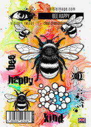 Visible Image Bee Happy - A6 Stamp Set
