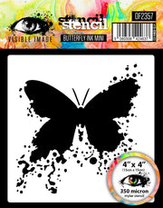 Visible Image Butterfly Ink Mini Stencil - 4 x 4