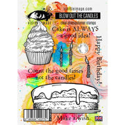 Visible Image Blow Out The Candles - A6 Stamp Set
