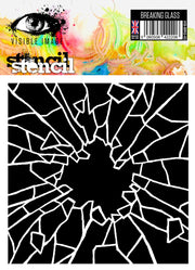 Visible Image Breaking Glass Stencil - 6 x 6