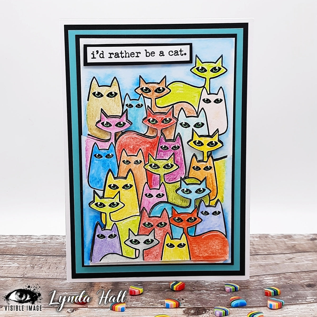 Visible Image Cat-tastic Background - A6 Stamp Set