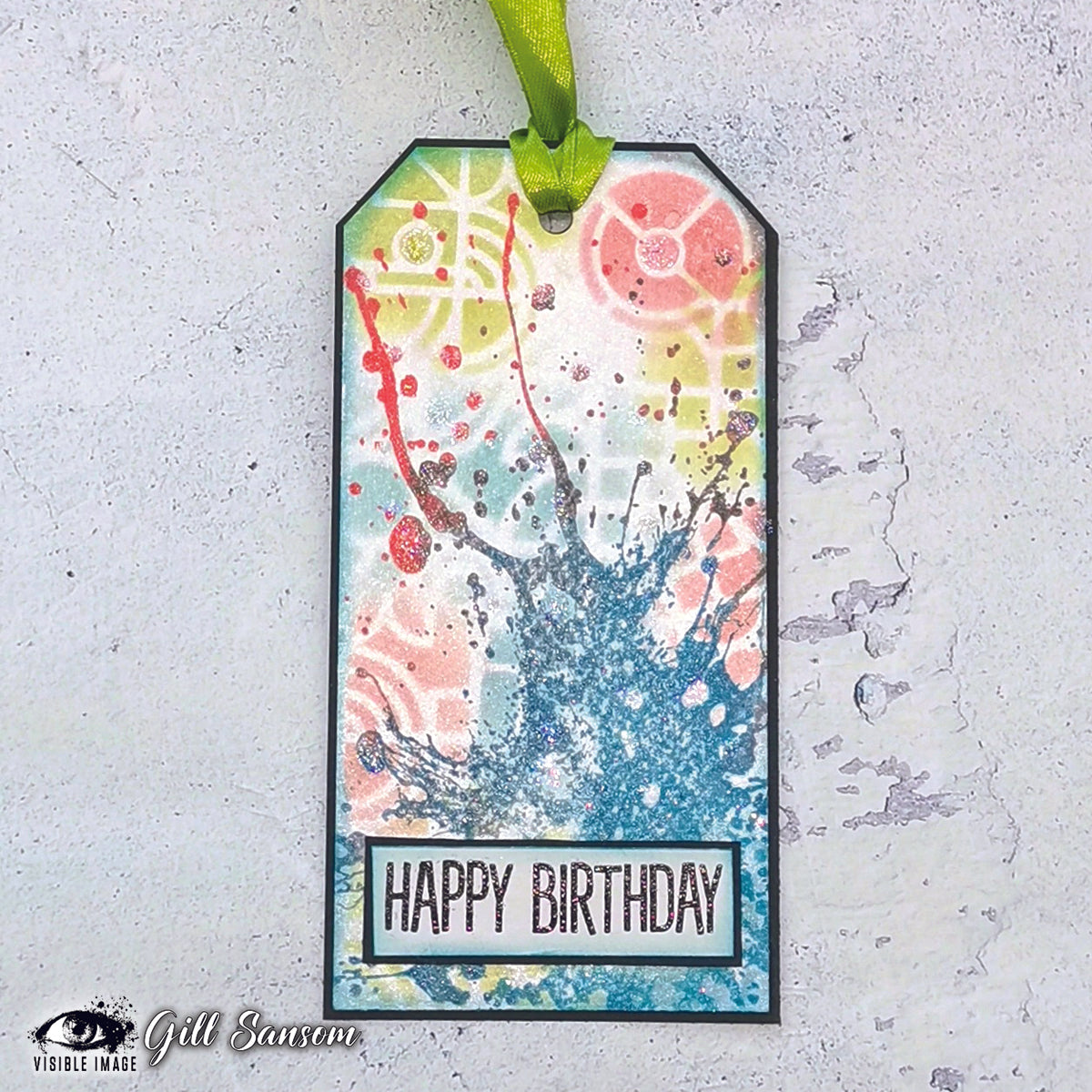 Visible Image Fluid Background 4 in x 6 in Stamp Set