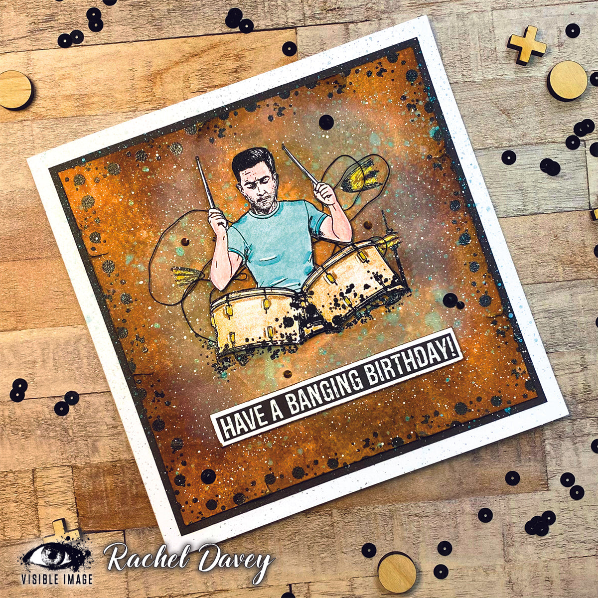 Visible Image Make Some Noise 4 in x 6 in Stamp Set