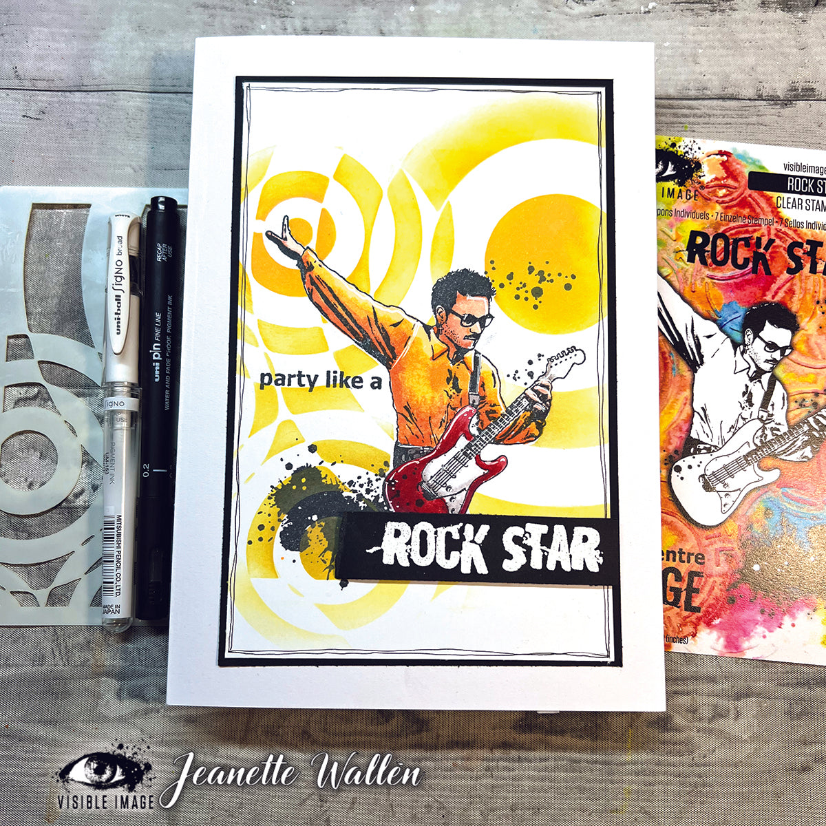 Visible Image Rock Star 4 in x 6 in Stamp Set