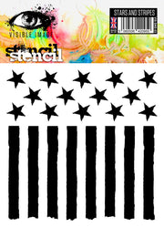 Visible Image Stars & Stripes Stencil - 6 x 6