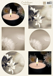 Marianne Design A4 Cutting Sheet - Condolence - Candle Light