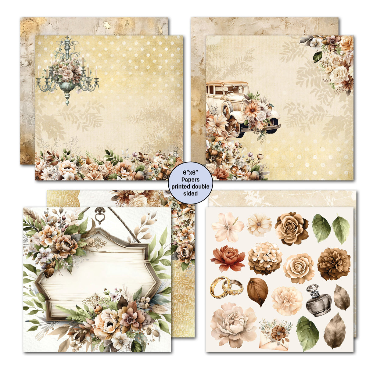 3Quarter Designs Wedded Bliss 6x6 Paper Pack