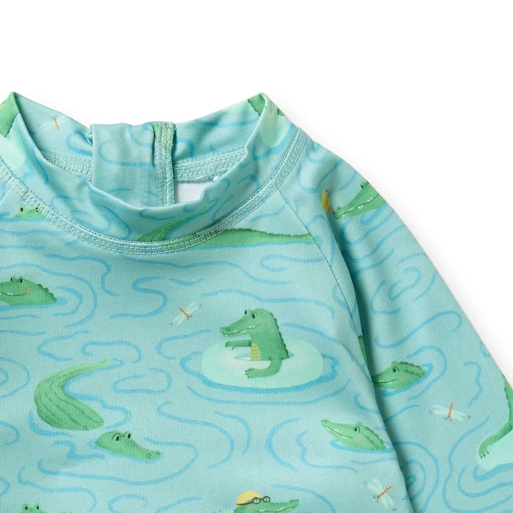 Wilson + Frenchy Sunny Scales Long Sleeve Swimsuit