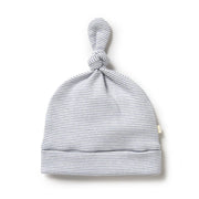 Wilson + Frenchy Organic Stripe Rib Knot Hat, Rain Drop