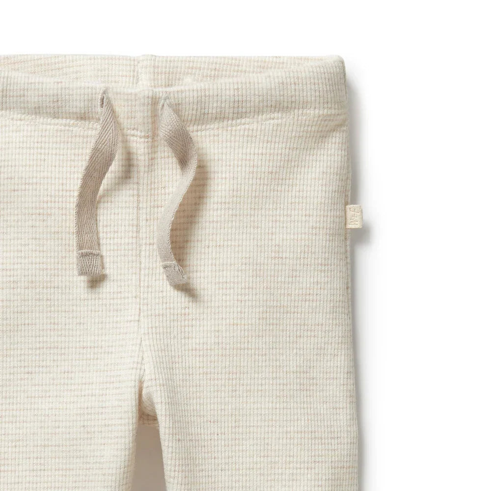 Wilson + Frenchy Organic Stripe Rib Legging, Oatmeal