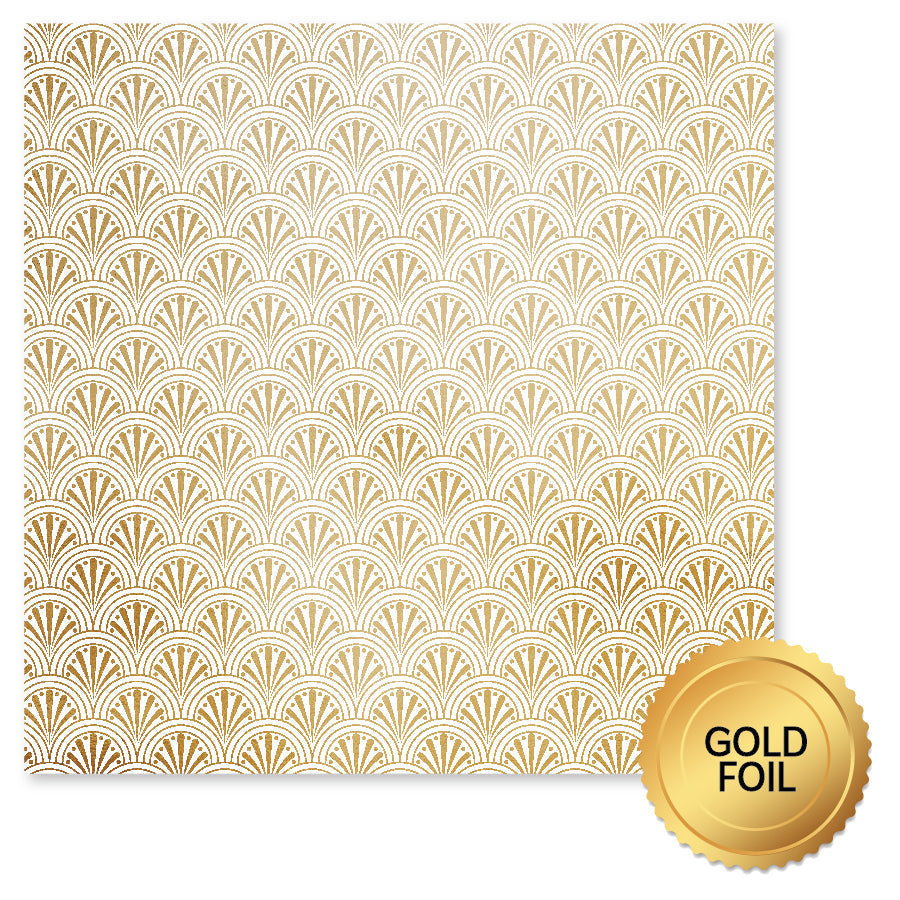 Wedding Joy Foil Gold D 12 x 12 Paper (6 pc Bulk Pack) 34521