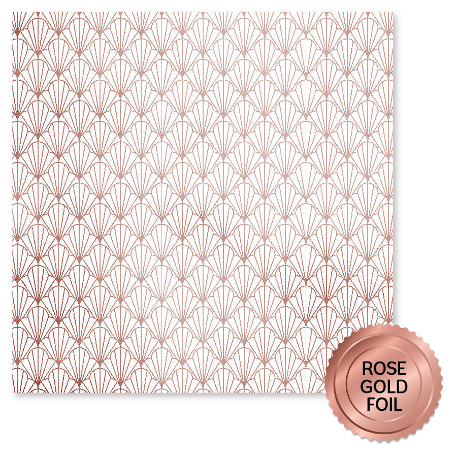 Wedding Joy Foil Rose Gold F 12 x 12 Paper (6 pc Bulk Pack) 34575