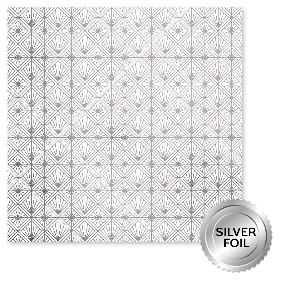 Wedding Joy Foil Silver B 12 x 12 Paper (6 pc Bulk Pack) 34539