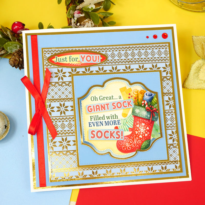 Christmas Crackers Topper Sheet - Sent with Love