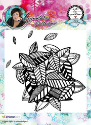 Cling Stamp Background (1) 14x14 cm Art By Marlene nr.10