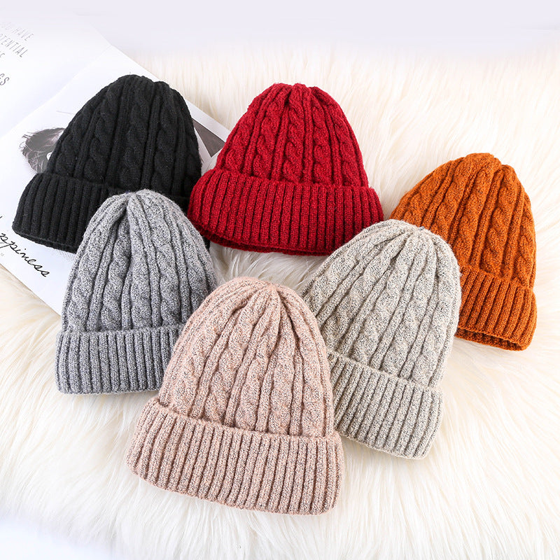 Fleece-Lined Cable Knit Cuffed Beanie