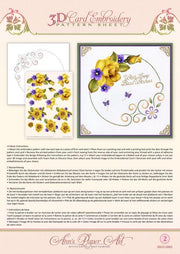 Ann Paper Embroidery Pattern - Yellow Rose