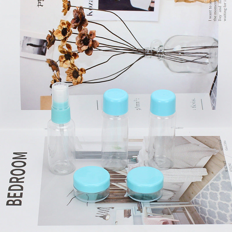 5-Piece Travel Toiletry Bottle and Jar Set