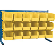 Louvered Rack with Bins, 18 Bins, 36" W x 8-1/4" D x 22" H
