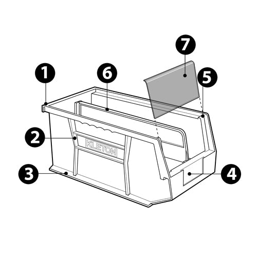 Stack & Hang Bin, 4-1/8" W x 3" H x 7-3/8" D, Green