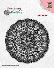 Nellie's Choice Clear Stamp Mandala Dahlia Flower