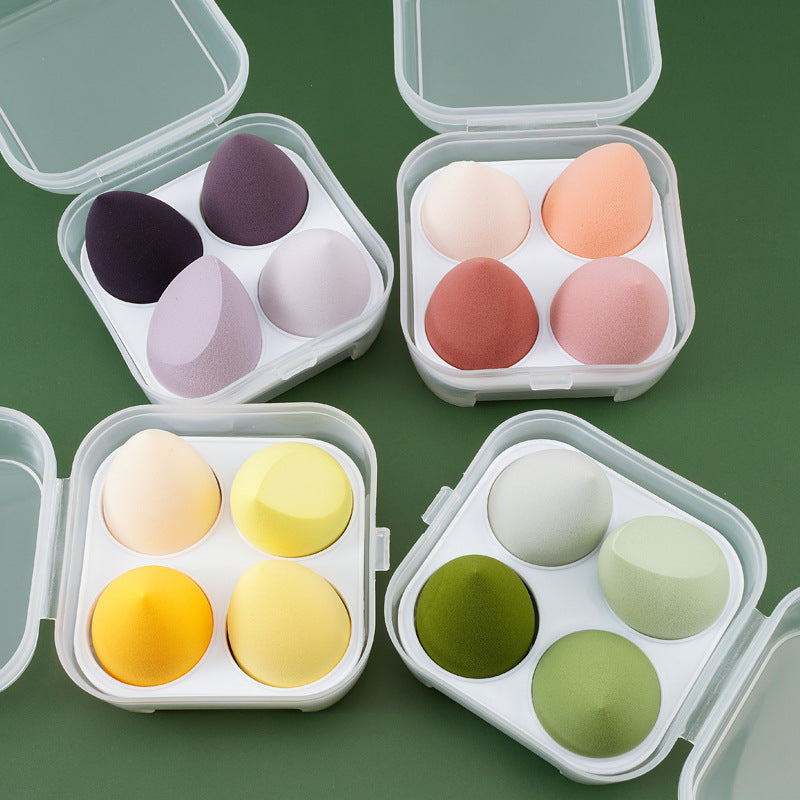Makeup Sponge Set with Case, 4-Pack