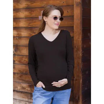 Kindred Bravely Ribbed Maternity & Nursing Long Sleeve T-Shirt